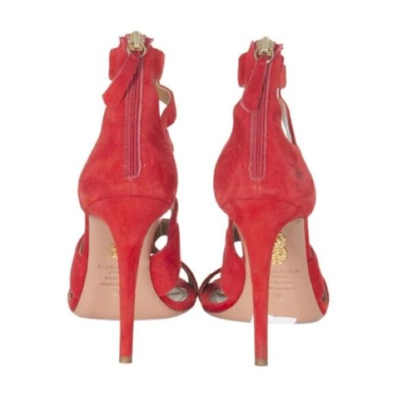Aquazzura Melissa Suede Sandals size 8 - Picture 4 of 4